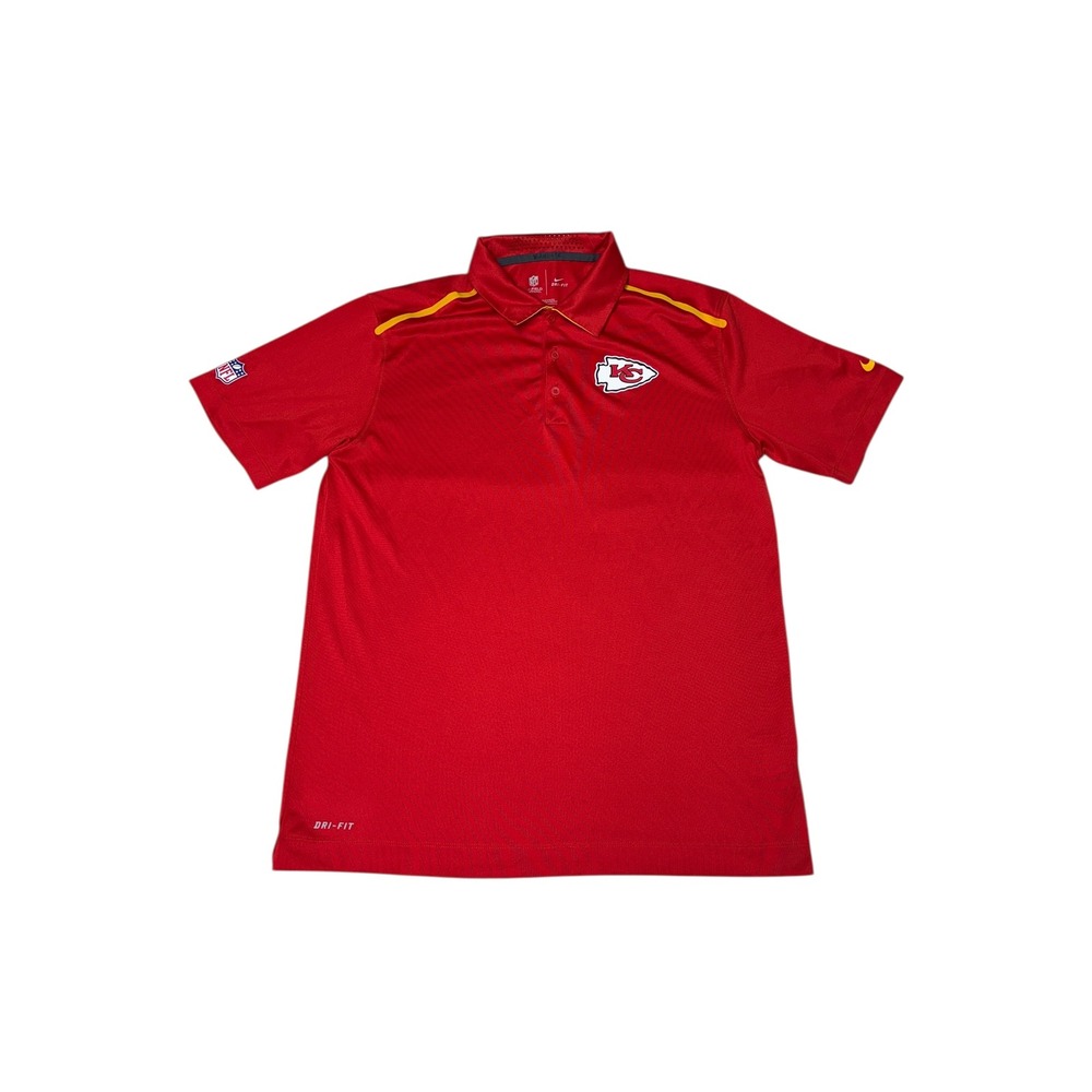 Kansas City Chiefs Nike Dri Fit Polo Shirt Men's Red NFL Onfield Apparel M